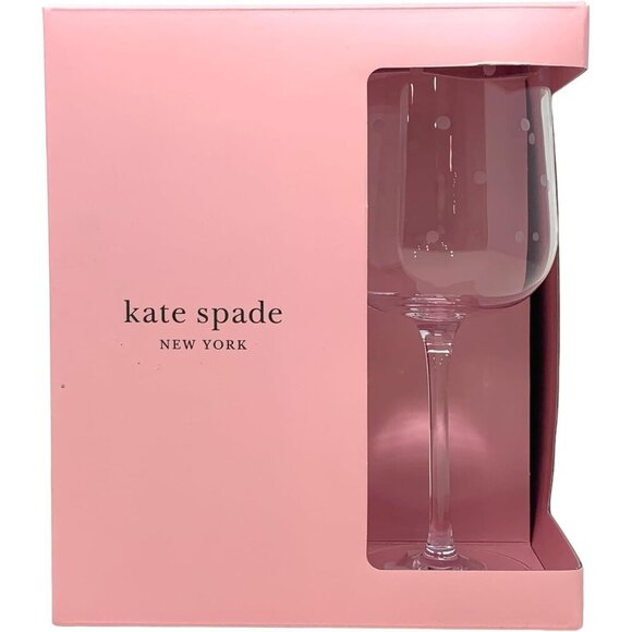 Lenox Kate Spade New York Larabee Dot Glassware Collection Set Of Four X4 NIB - Picture 3 of 4